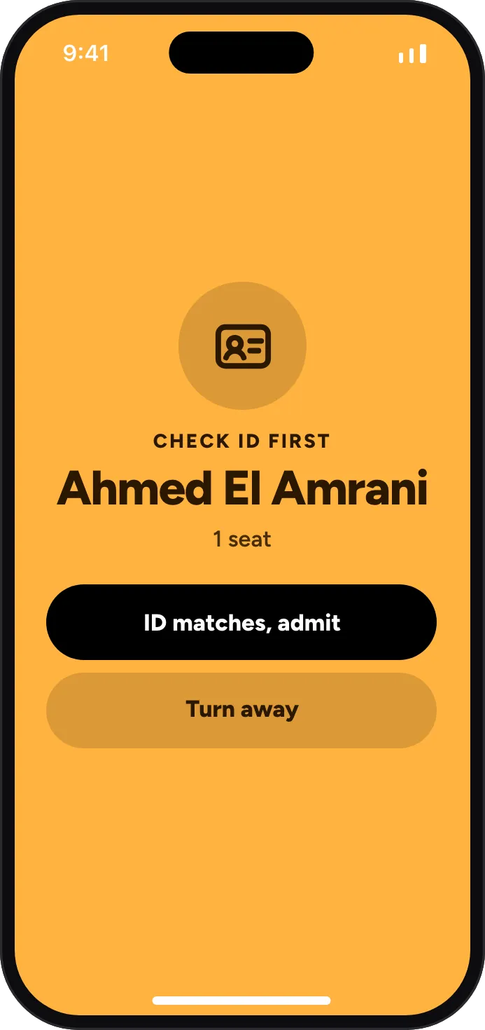 Check ID first: Ahmed El Amrani